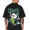 Back Printed PandaCool Half Sleeve Oversize Tshirt