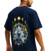 Mystic Fox Oversized T-Shirt – Navy Blue | Premium Streetwear | HUN & PO