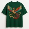 Phoenix Rebirth Oversized T-Shirt – Dark Green | Premium Streetwear | HUN & PO