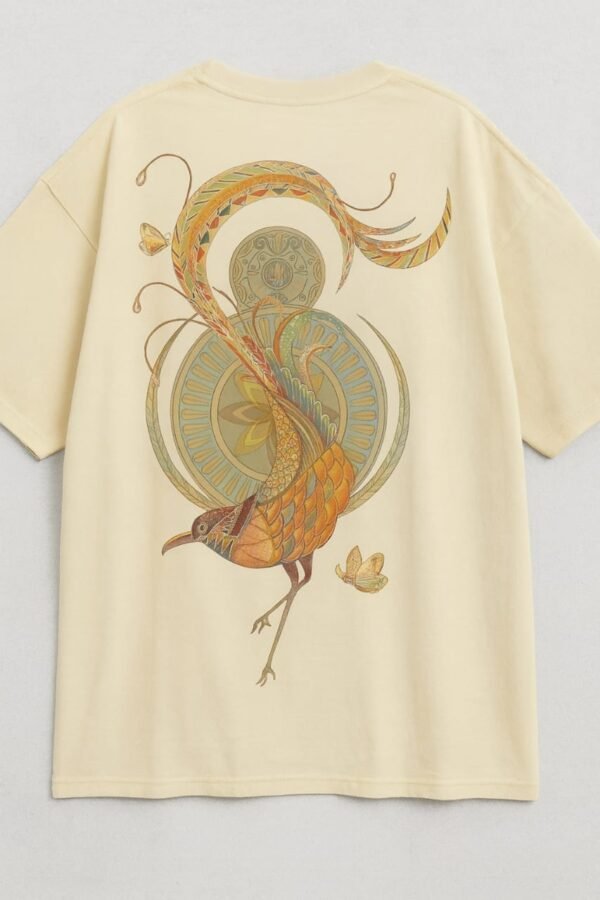 Golden Phoenix Oversized T-Shirt Beige | Premium Streetwear | HUN & PO