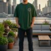 Phoenix Rebirth Oversized T-Shirt – Dark Green | Premium Streetwear | HUN & PO