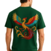 Phoenix Rebirth Oversized T-Shirt – Dark Green | Premium Streetwear | HUN & PO