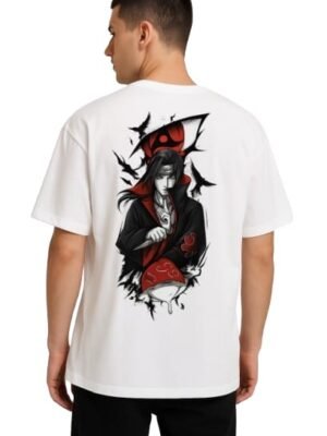 Anime Oversized T-Shirt - White | Premium Streetwear | HUN & PO